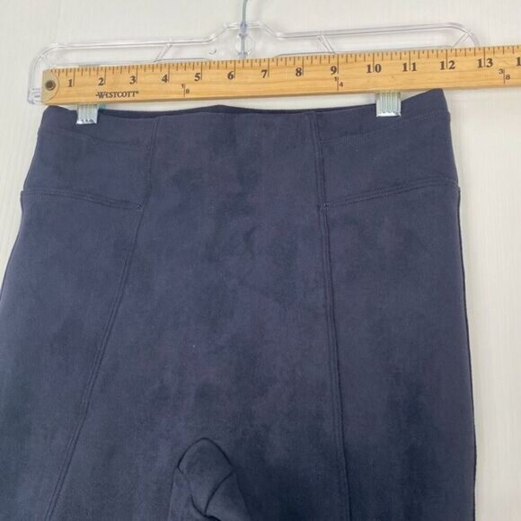 Spanx Women's Faux Suede Leggings Classic Navy Blue High Rise Ankle Size XS NEW - Picture 2 of 14
